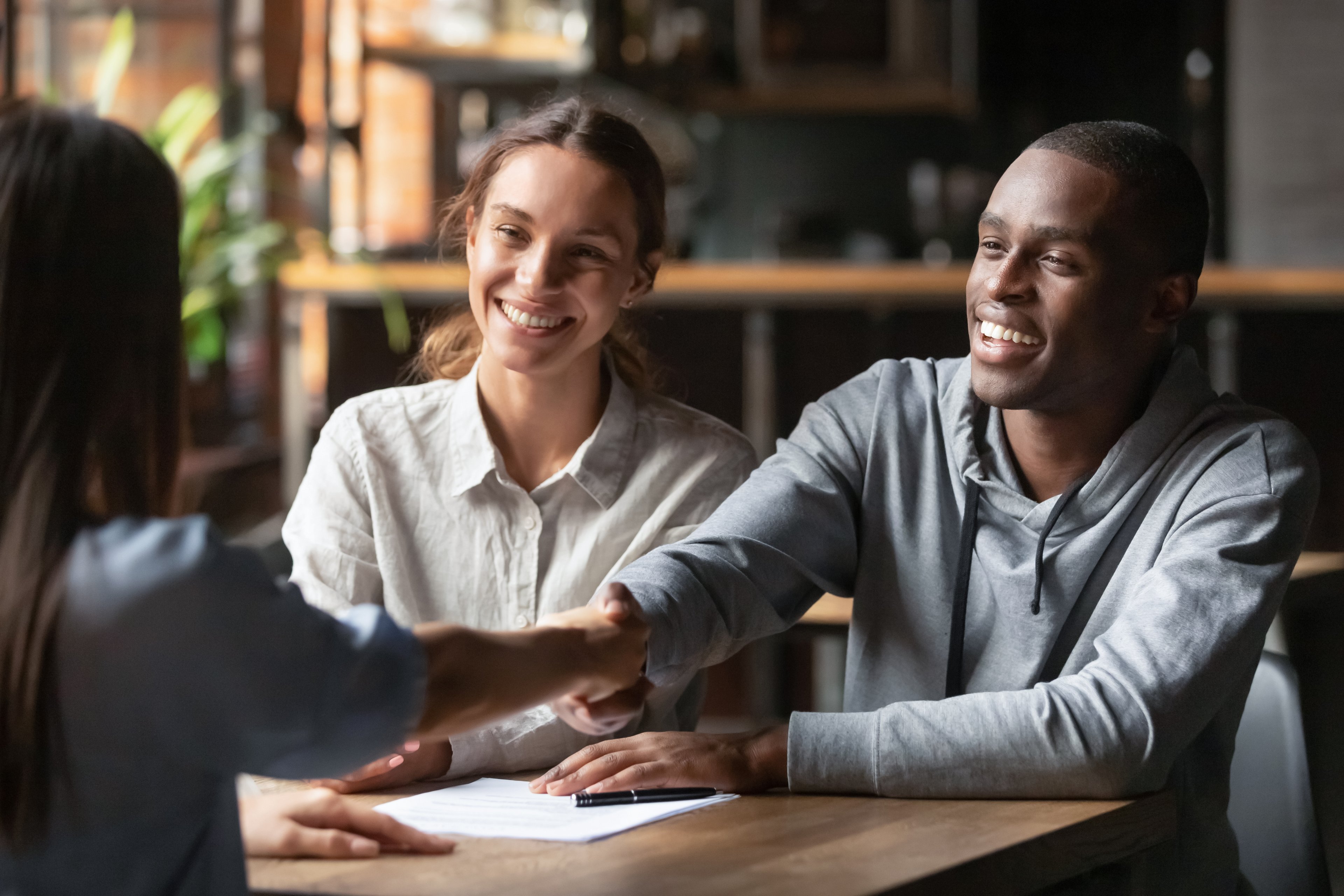couple working with advisor