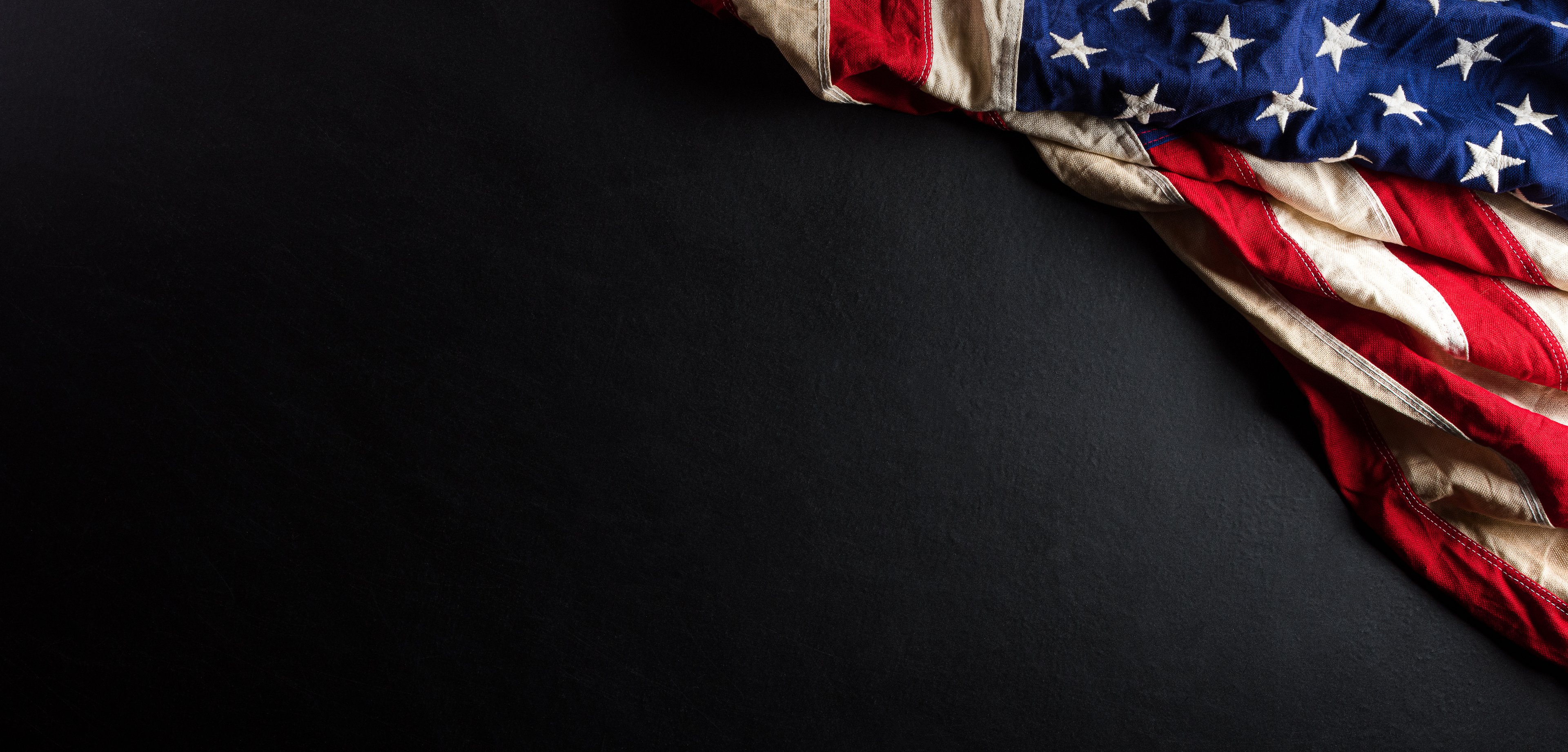 Folded American flag
