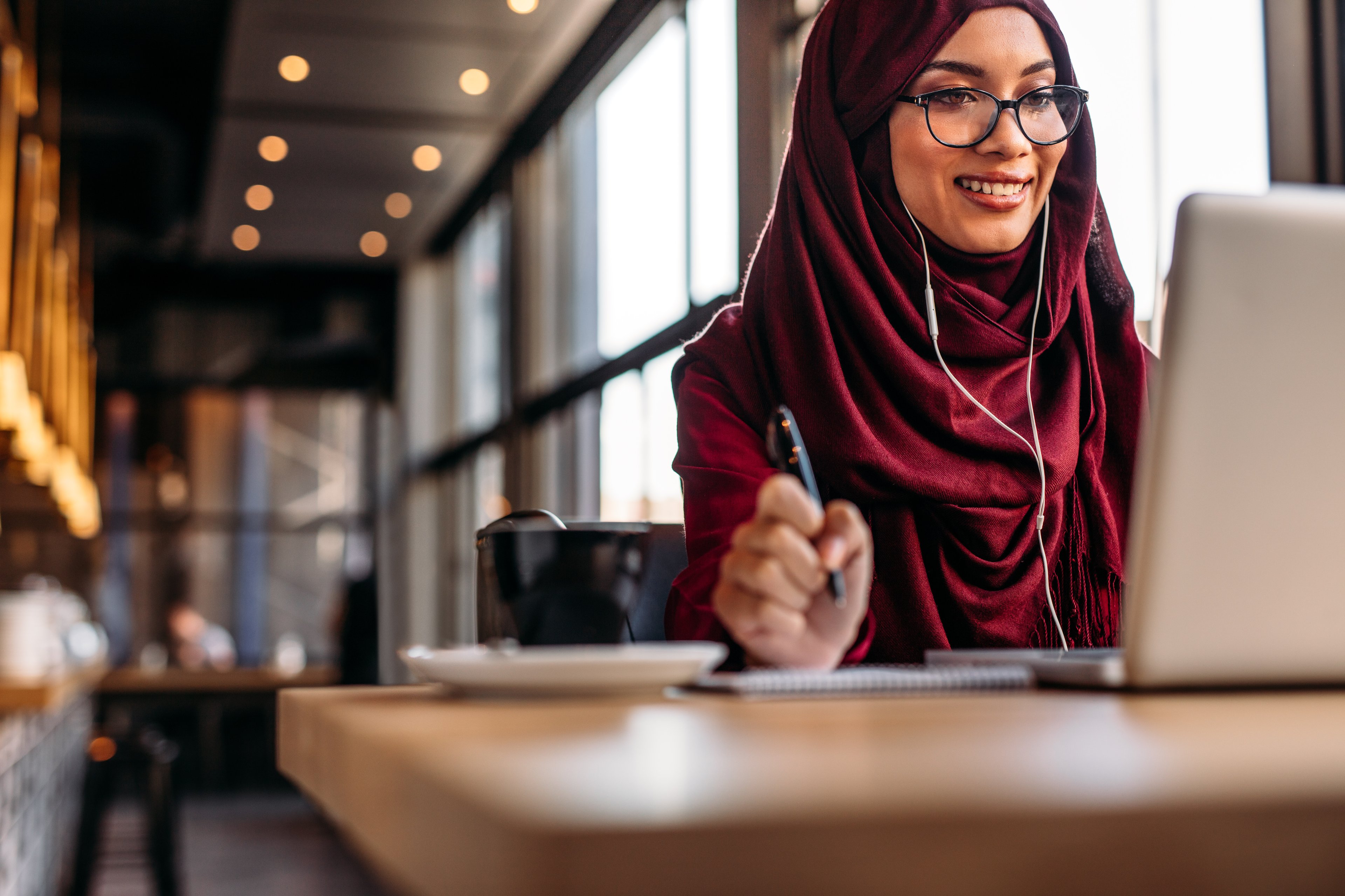 woman working at computer